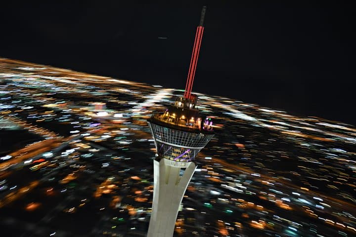 Las Vegas Night Flight Helicopter Wedding Ceremony