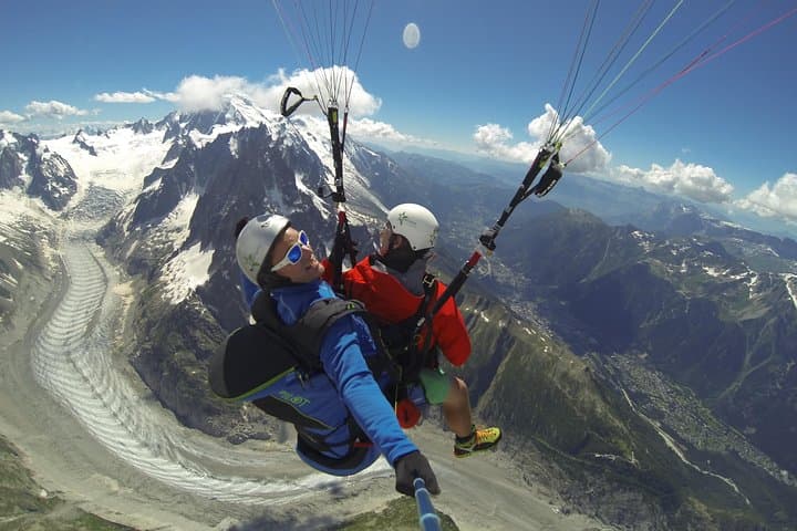 Paragliding Tandem Flight over Chamonix - From Plan de L'Aiguille