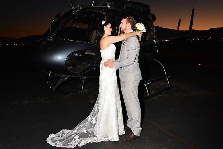 Las Vegas Night Flight Helicopter Wedding Ceremony