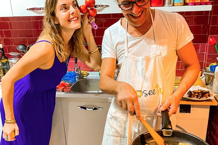 Palermo Rooftop Cooking Class with Full Meal, Wine & Storytelling