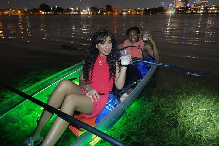 Date nights are extra special on our clear kayak tour.