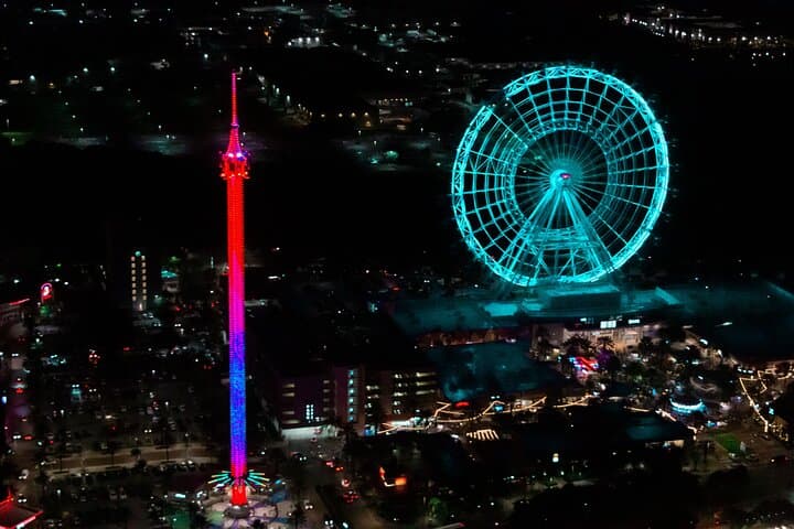 After-hours 23 Miles Private Helicopter Tour over Orlando Eye