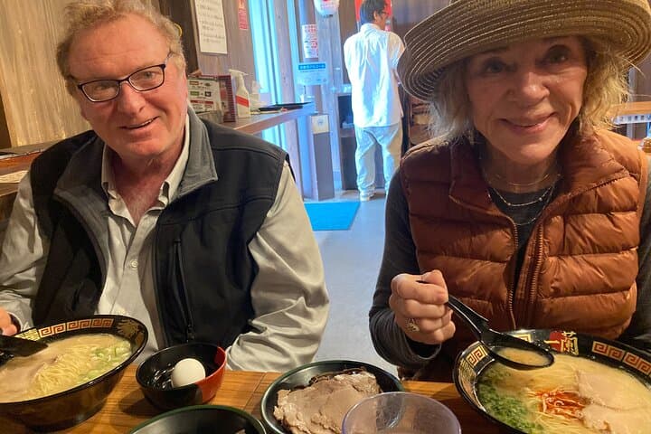 The Ramen is delicious and a local speciality of Fukuoka.
